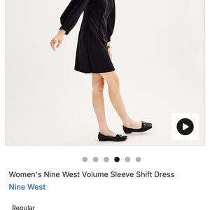Nine West Black Dress with Volume Sleeves
